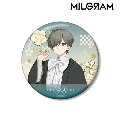 【アルマビアンカ】MILGRAM -ミルグラム- 描き下ろし エス レトロ和装ver. 100mm缶バッジ