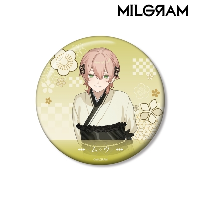 【アルマビアンカ】MILGRAM -ミルグラム- 描き下ろし ムウ レトロ和装ver. 100mm缶バッジ