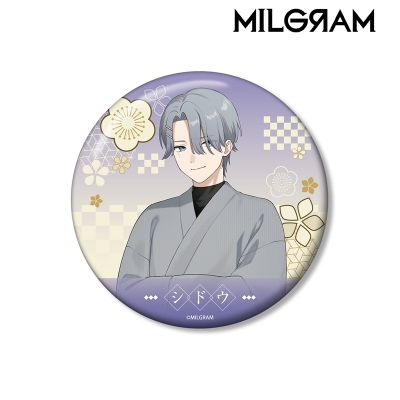 【アルマビアンカ】MILGRAM -ミルグラム- 描き下ろし シドウ レトロ和装ver. 100mm缶バッジ