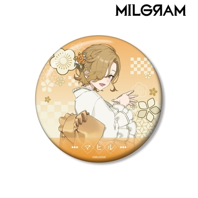 【アルマビアンカ】MILGRAM -ミルグラム- 描き下ろし マヒル レトロ和装ver. 100mm缶バッジ