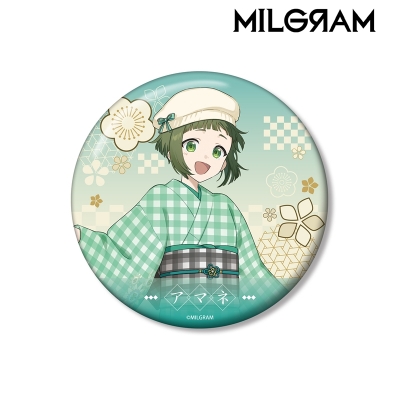 【アルマビアンカ】MILGRAM -ミルグラム- 描き下ろし アマネ レトロ和装ver. 100mm缶バッジ