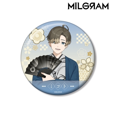 【アルマビアンカ】MILGRAM -ミルグラム- 描き下ろし ミコト レトロ和装ver. 100mm缶バッジ