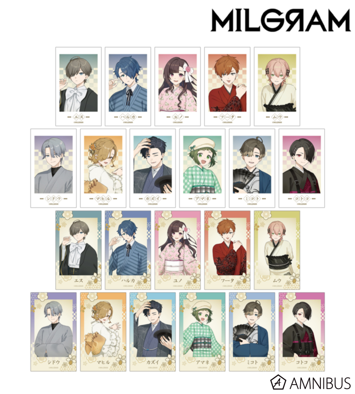 【アルマビアンカ】MILGRAM -ミルグラム- 描き下ろし レトロ和装ver. トレーディングAni-Frame 1BOX入数：22