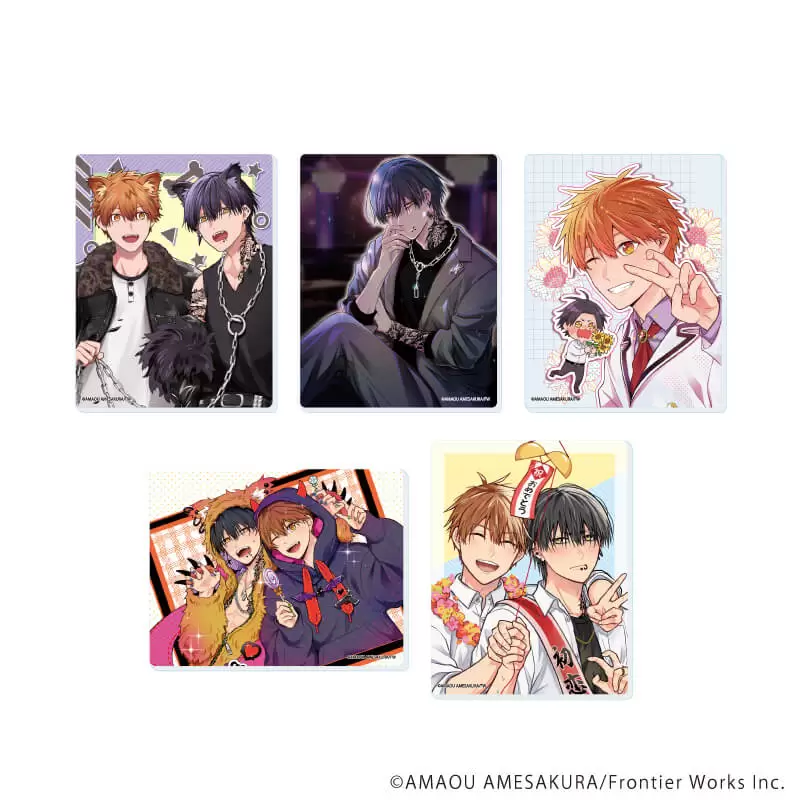 【A3】アクリルカード「リラクトコミックス10周年記念フェア」01/アングラ系男子と初恋 ブラインド(全5種)(既存＆描き下ろしイラスト) 1BOX入数：5