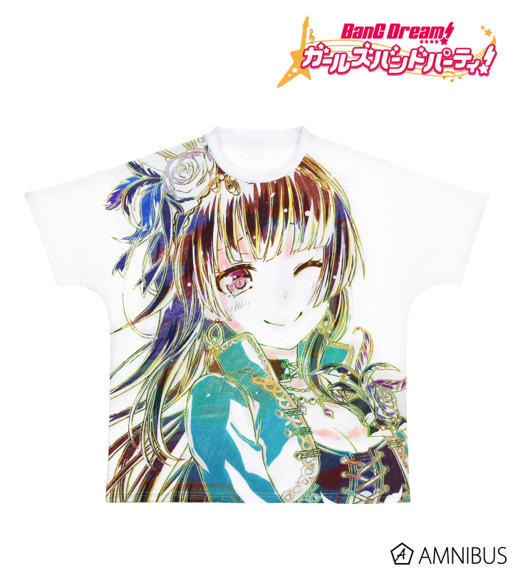 【アルマビアンカ】BanG Dream！ ガールズバンドパーティ！ Ani-Art フルグラフィックTシャツ 白金燐子 (Roselia)ユニセックス(サイズ/XL)