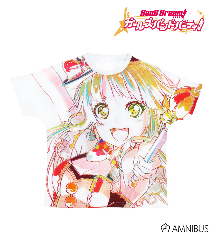 【アルマビアンカ】BanG Dream！ ガールズバンドパーティ！ Ani-Art フルグラフィックTシャツ 弦巻こころ (ハロー、ハッピーワールド！)ユニセックス(サイズ/XL)