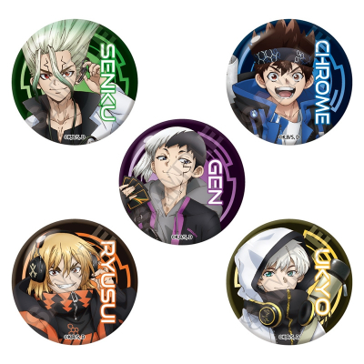 【GRANUP】Dr.STONE サイバーパンク 缶バッジ 全5種 1BOX入数：5