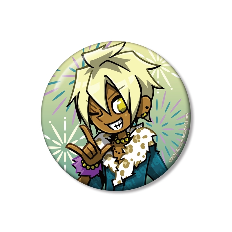 【アルマビアンカ】pop'n music High☆Cheers！！ 描き下ろし チャラ王 夏祭りver. 75mm缶バッジ