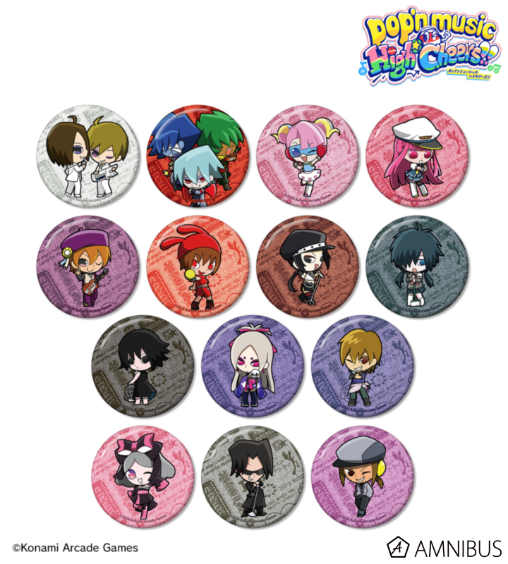 【アルマビアンカ】pop'n music High☆Cheers！！ トレーディング ちびキャラ vol.1 グリッター缶バッジ 1BOX入数：14