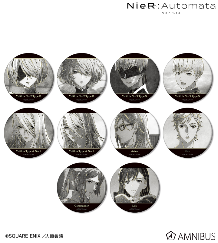 【アルマビアンカ】アニメ「NieR：Automata Ver1.1a」 トレーディング Ani-Art BLACK LABEL マット缶バッジ 1BOX入数：10