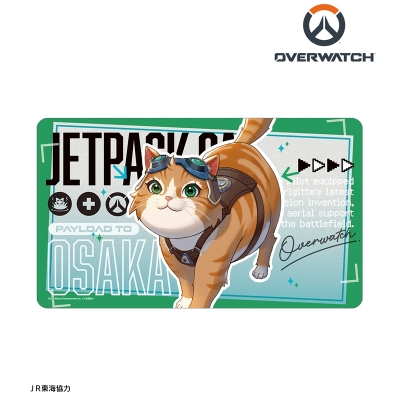【アルマビアンカ】オーバーウォッチ 描き下ろし ジェットパック・キャット 旅行ver. マルチデスクマット