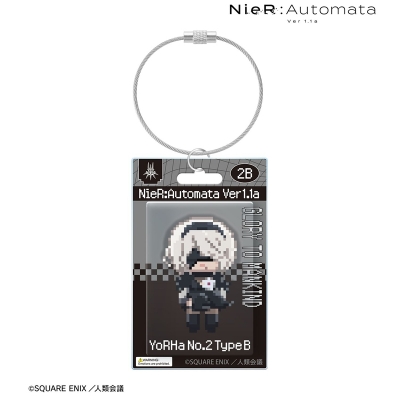 【アルマビアンカ】アニメ「NieR：Automata Ver1.1a」 2B DOT DOT パッケージ風アクリルキーホルダー