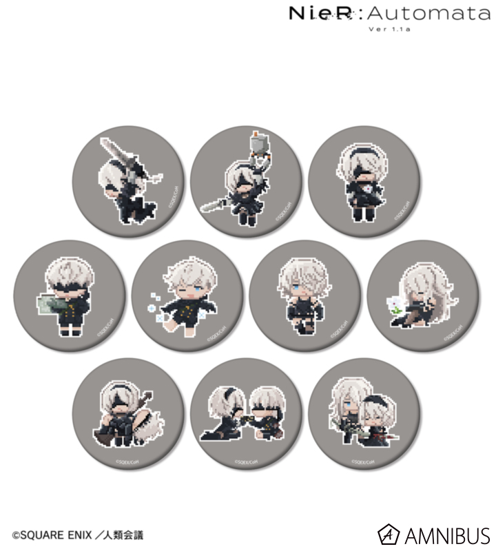 【アルマビアンカ】アニメ「NieR：Automata Ver1.1a」 トレーディング DOT DOT マット缶バッジ 1BOX入数：10