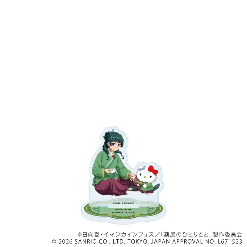 【A3】アクリルスタンド「TVアニメ『薬屋のひとりごと』×サンリオキャラクターズ」01/猫猫×ハローキティ(コラボイラスト)