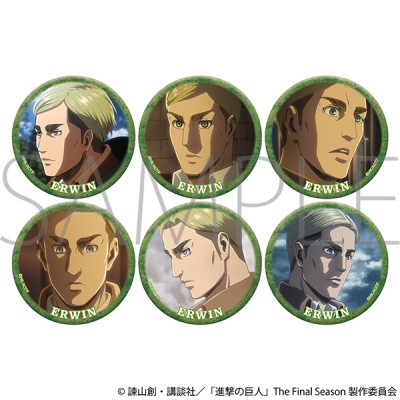 【ムービック】進撃の巨人 エルヴィンがいっぱいキャラバッジコレクション 1BOX入数：6
