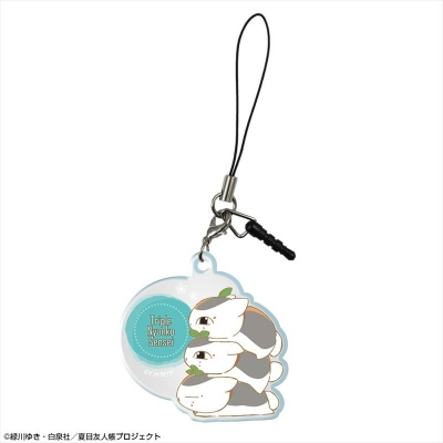 【ライセンスエージェント】夏目友人帳 アクリルイヤホンジャックアクセサリー デザイン05(トリプルニャンコ先生/B)