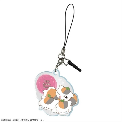 【ライセンスエージェント】夏目友人帳 アクリルイヤホンジャックアクセサリー デザイン06(トリプルニャンコ先生/C)