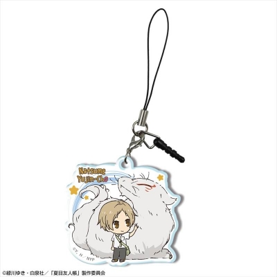 【ライセンスエージェント】夏目友人帳 アクリルイヤホンジャックアクセサリー Ver.2 デザイン08(夏目貴志＆斑/B)