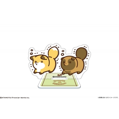 【カナリア】タヌキとキツネ ミニアクリルスタンド 02 タヌキ＆キツネ B