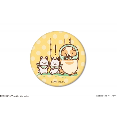 【カナリア】タヌキ＆キツネ マット缶バッジ 02 お洒落