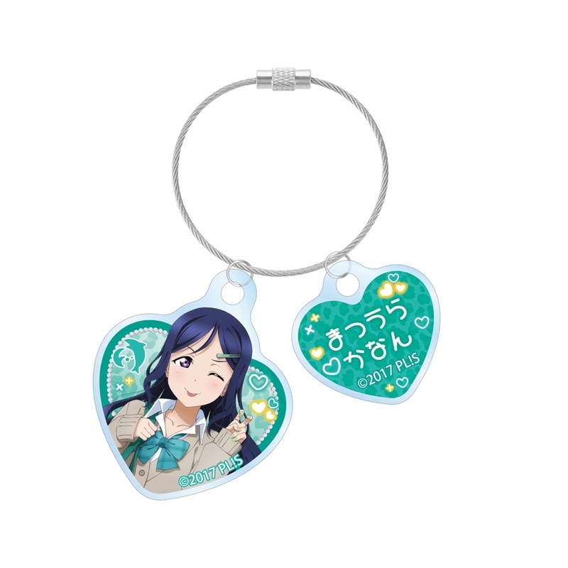 【アルマビアンカ】ラブライブ！サンシャイン！！ 描き下ろし 松浦果南 ギャル制服ver. 2連ワイヤーアクリルキーホルダー