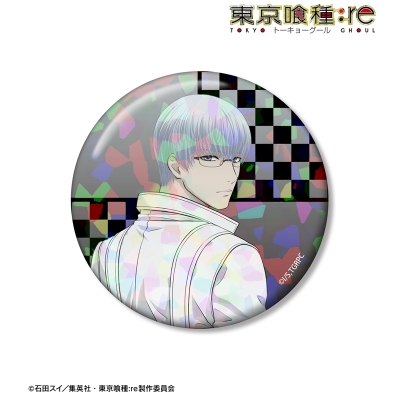 【アルマビアンカ】TVアニメ『東京喰種トーキョーグール：re』 描き下ろし 有馬貴将 戦う背中ver. 75mmホログラム缶バッジ