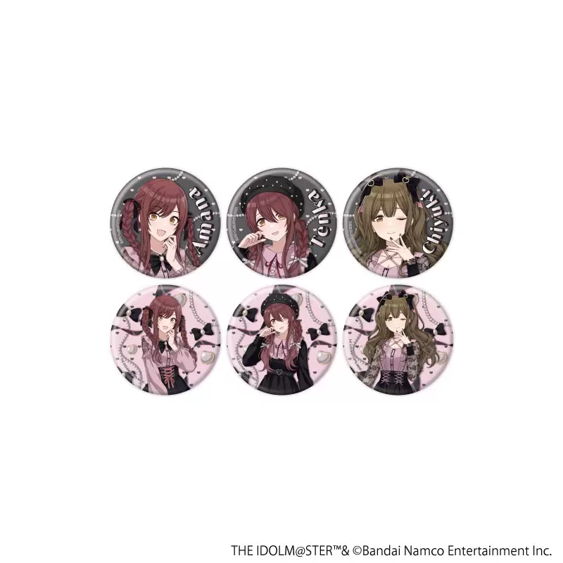 【A3】缶バッジ「アイドルマスター シャイニーカラーズ」12/ダークガーリーファッションver. トレーディング(全6種)(描き下ろしイラスト) 1BOX入数：6