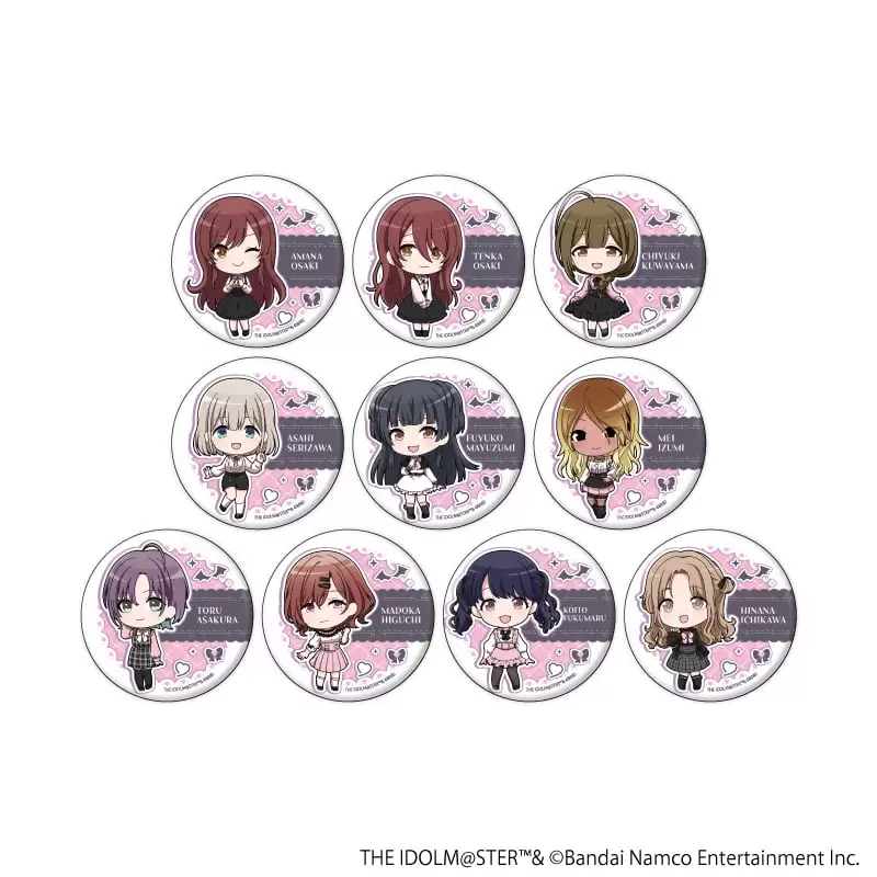 【A3】缶バッジ「アイドルマスター シャイニーカラーズ」13/ダークガーリーファッションver. トレーディング(全10種)(ミニキャライラスト) 1BOX入数：10