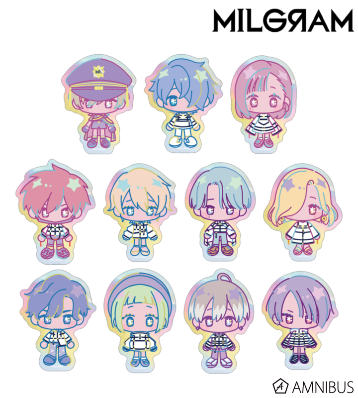 【アルマビアンカ】MILGRAM -ミルグラム- トレーディング ゆめぷち オーロラダイカットステッカー ver.A 1BOX入数：11