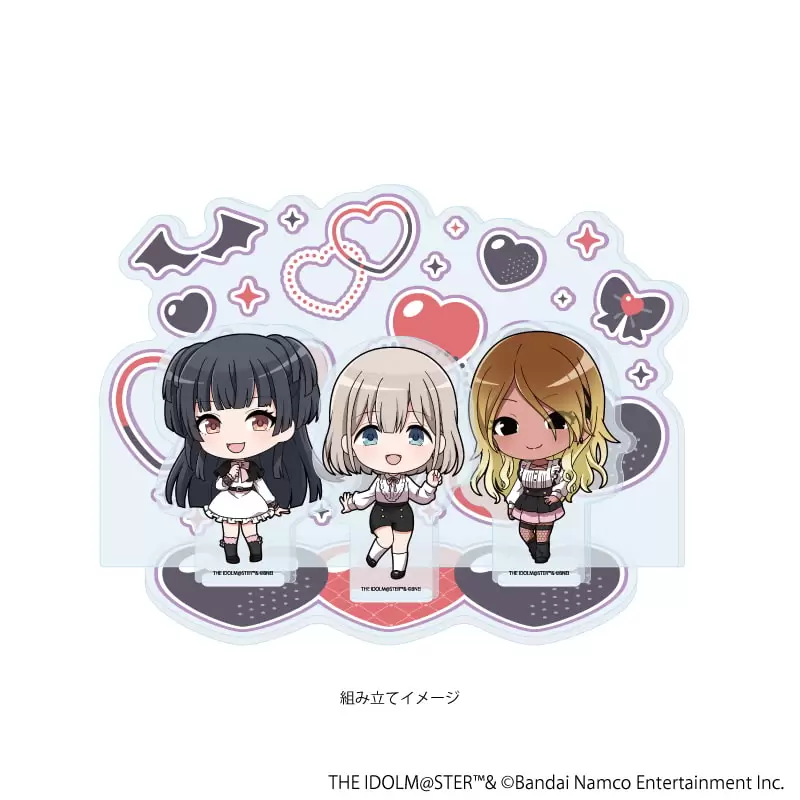 【A3】アクリルジオラマ「アイドルマスター シャイニーカラーズ」15/283プロ ストレイライト ダークガーリーファッションver.(ミニキャライラスト)