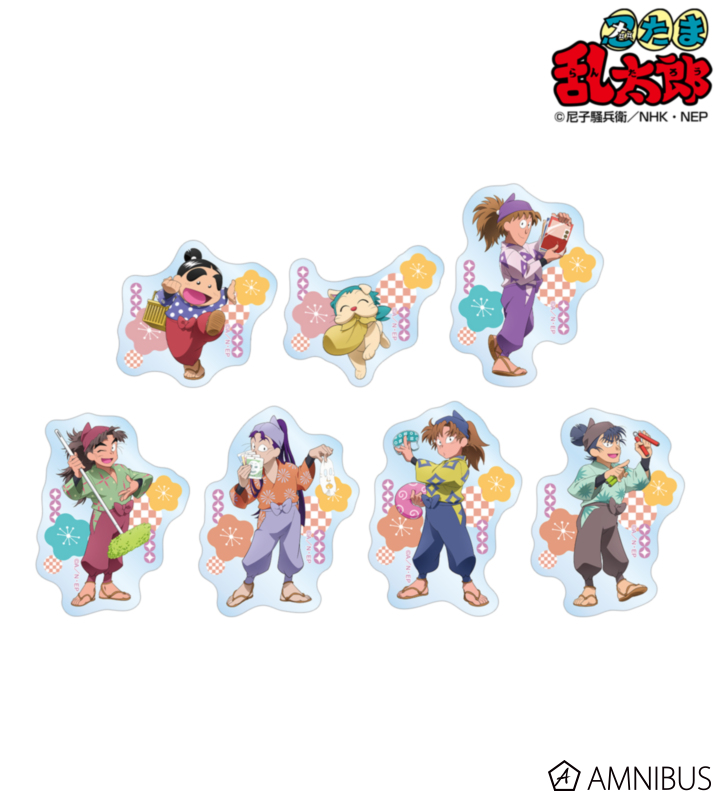 【アルマビアンカ】忍たま乱太郎 描き下ろし みんなで商いver. トレーディングダイカットステッカー ver.B 1BOX入数：7
