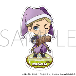 【ムービック】進撃の巨人 ミニアクリルスタンド/エルヴィン ミニキャラ ピエロ