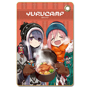 【ライセンスエージェント】ゆるキャン△ レザーパスケース デザイン03（各務原なでしこ&志摩リン/C）