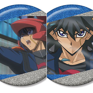 【アルマビアンカ】遊☆戯☆王5D's 不動遊星 場面写グリッター缶バッジ2個セット