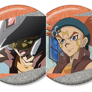 【アルマビアンカ】遊☆戯☆王5D's クロウ・ホーガン 場面写グリッター缶バッジ2個セット