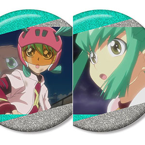 【アルマビアンカ】遊☆戯☆王5D's 龍可 場面写グリッター缶バッジ2個セット