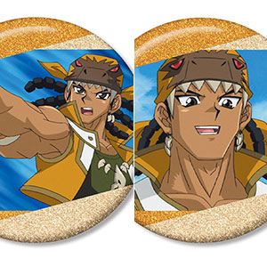 【アルマビアンカ】遊☆戯☆王デュエルモンスターズGX ティラノ剣山 場面写グリッター缶バッジ2個セット