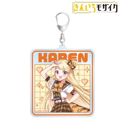 【アルマビアンカ】《きんいろモザイク》 原悠衣先生 描き下ろし 九条カレン アイドル風衣装ver. BIGアクリルキーホルダー