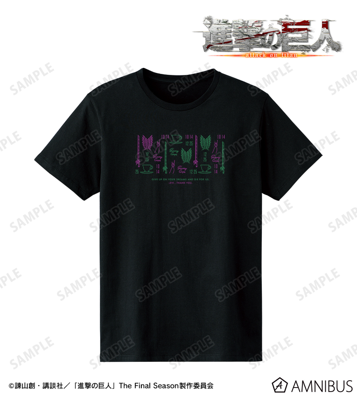 【アルマビアンカ】TVアニメ『進撃の巨人』 エルヴィン&リヴァイ モチーフ柄 Tシャツレディース（サイズ/XXXL）
