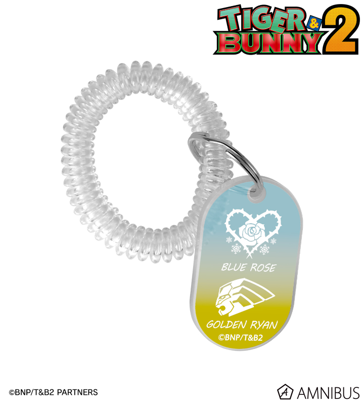【アルマビアンカ】《TIGER & BUNNY 2》 ブルーローズ&ゴールデンライアン ロッカーキー風アクリルキーホルダー