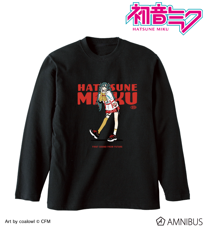 【アルマビアンカ】《初音ミク》 描き下ろし 初音ミク ハートver. Art by coalowl ロングTシャツ ver.Aユニセックス（サイズ/XXL）