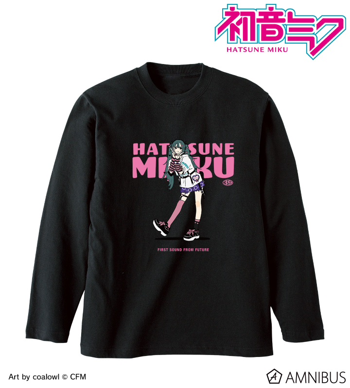 【アルマビアンカ】《初音ミク》 描き下ろし 初音ミク ハートver. Art by coalowl ロングTシャツ ver.Bユニセックス（サイズ/XXL）