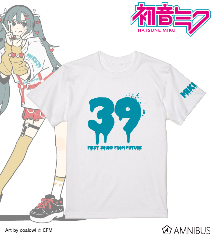 【アルマビアンカ】《初音ミク》 描き下ろし 初音ミク Art by coalowl イラスト着用Tシャツレディース（サイズ/XXXL）