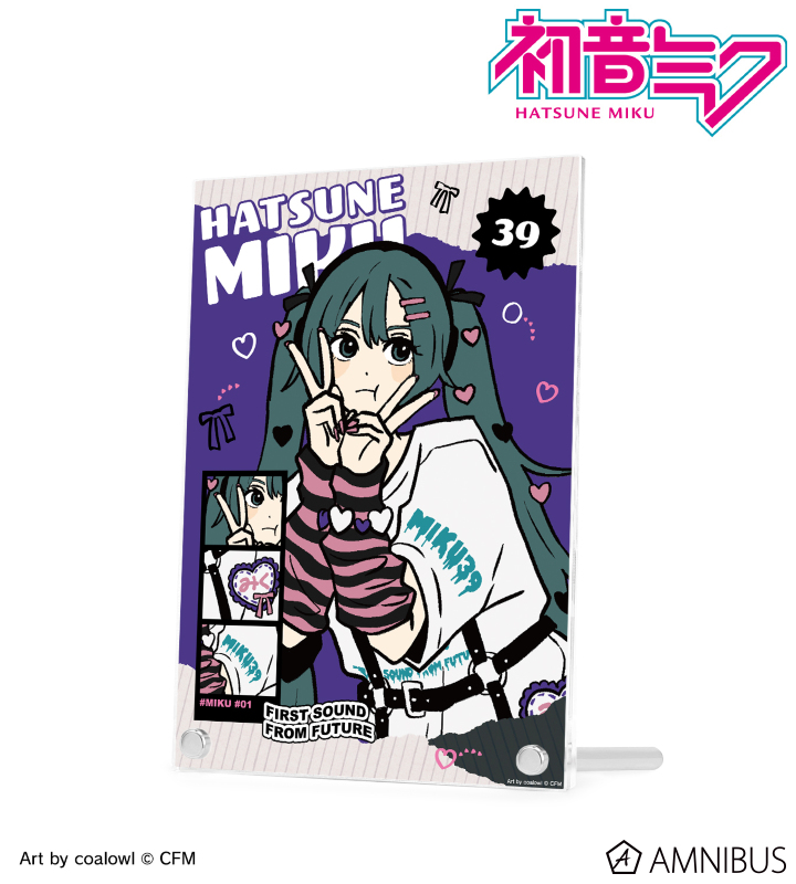 【アルマビアンカ】《初音ミク》 描き下ろし 初音ミク ハートver. Art by coalowl A5アクリルパネル ver.B