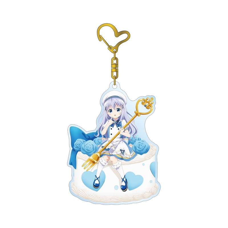 【アルマビアンカ】ご注文はうさぎですか？ BLOOM 描き下ろし チノ お座りケーキver. BIGアクリルキーホルダー