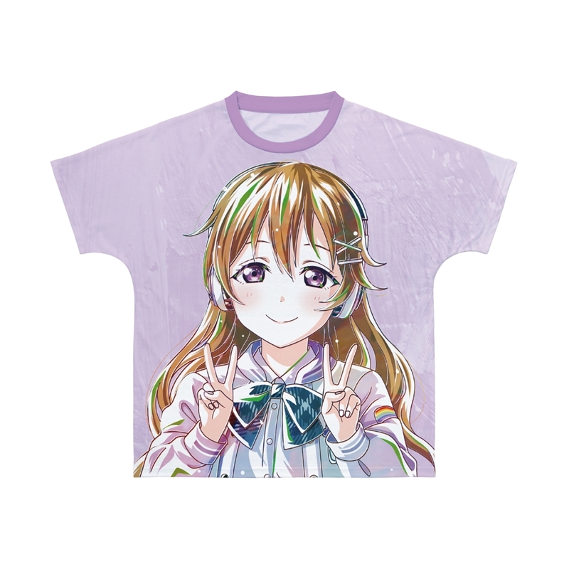 【アルマビアンカ】ラブライブ！虹ヶ咲学園スクールアイドル同好会 描き下ろし 近江彼方 ミラクル STAY TUNE！ Ani-Art フルグラフィックTシャツユニセックス（サイズ/XXXL）