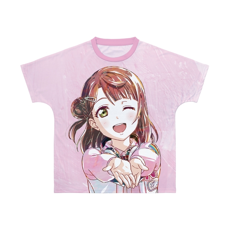 【アルマビアンカ】ラブライブ！虹ヶ咲学園スクールアイドル同好会 描き下ろし 上原歩夢 ミラクル STAY TUNE！ Ani-Art フルグラフィックTシャツユニセックス（サイズ/XXXL）