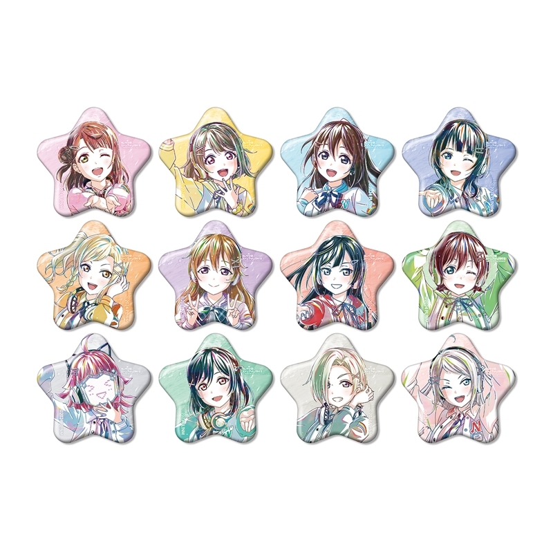 【アルマビアンカ】ラブライブ！虹ヶ咲学園スクールアイドル同好会 描き下ろし ミラクル STAY TUNE！ トレーディング Ani-Art 星型缶バッジ 1BOX入数：12