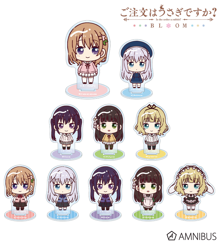 【アルマビアンカ】ご注文はうさぎですか？ BLOOM トレーディング ちょこんと！ アクリルスタンド 1BOX入数：10
