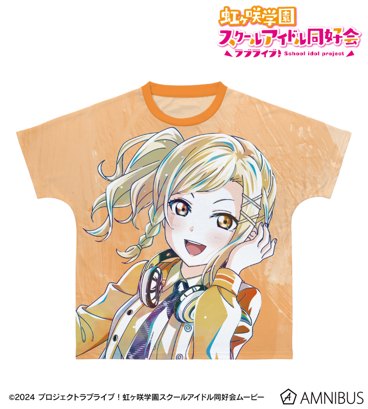 【アルマビアンカ】ラブライブ！虹ヶ咲学園スクールアイドル同好会 描き下ろし ミア・テイラー ミラクル STAY TUNE！ Ani-Art フルグラフィックTシャツユニセックス（サイズ/XXXL）
